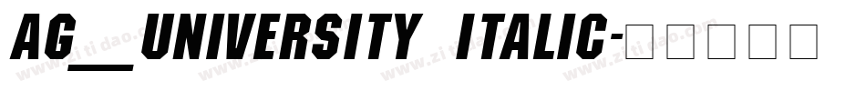 AG_University Italic字体转换